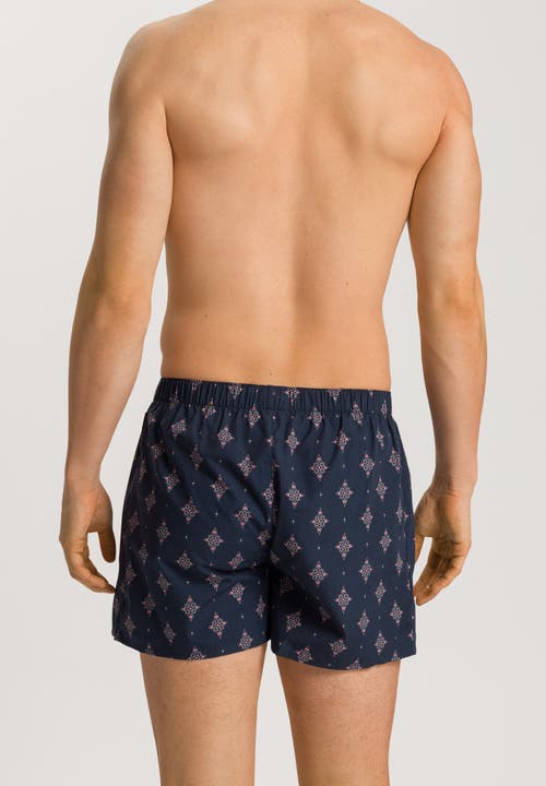 Hanro Fancy Woven Boxer In Dotted Ornament