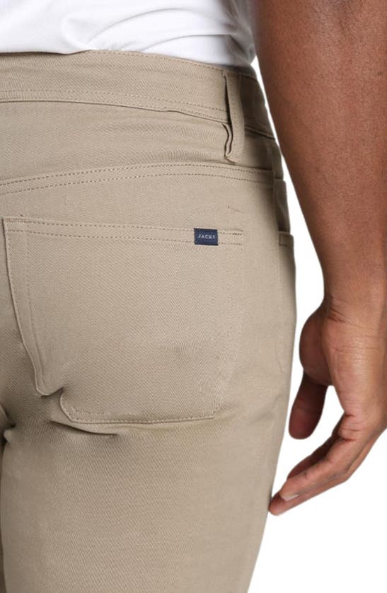Shop Jachs Straight Leg Stretch-pocket Pants In Taupe