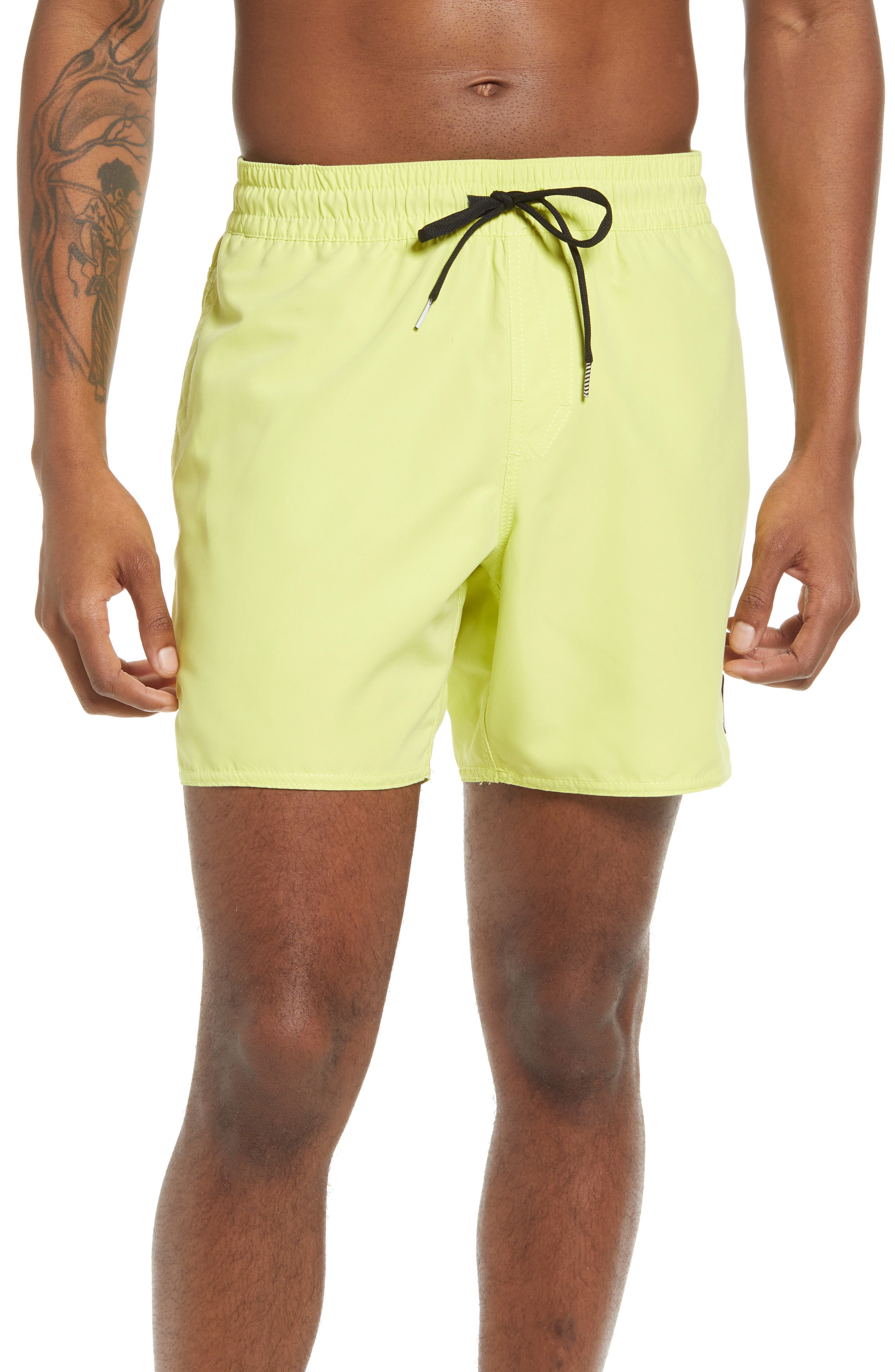 mens neon green swim trunks