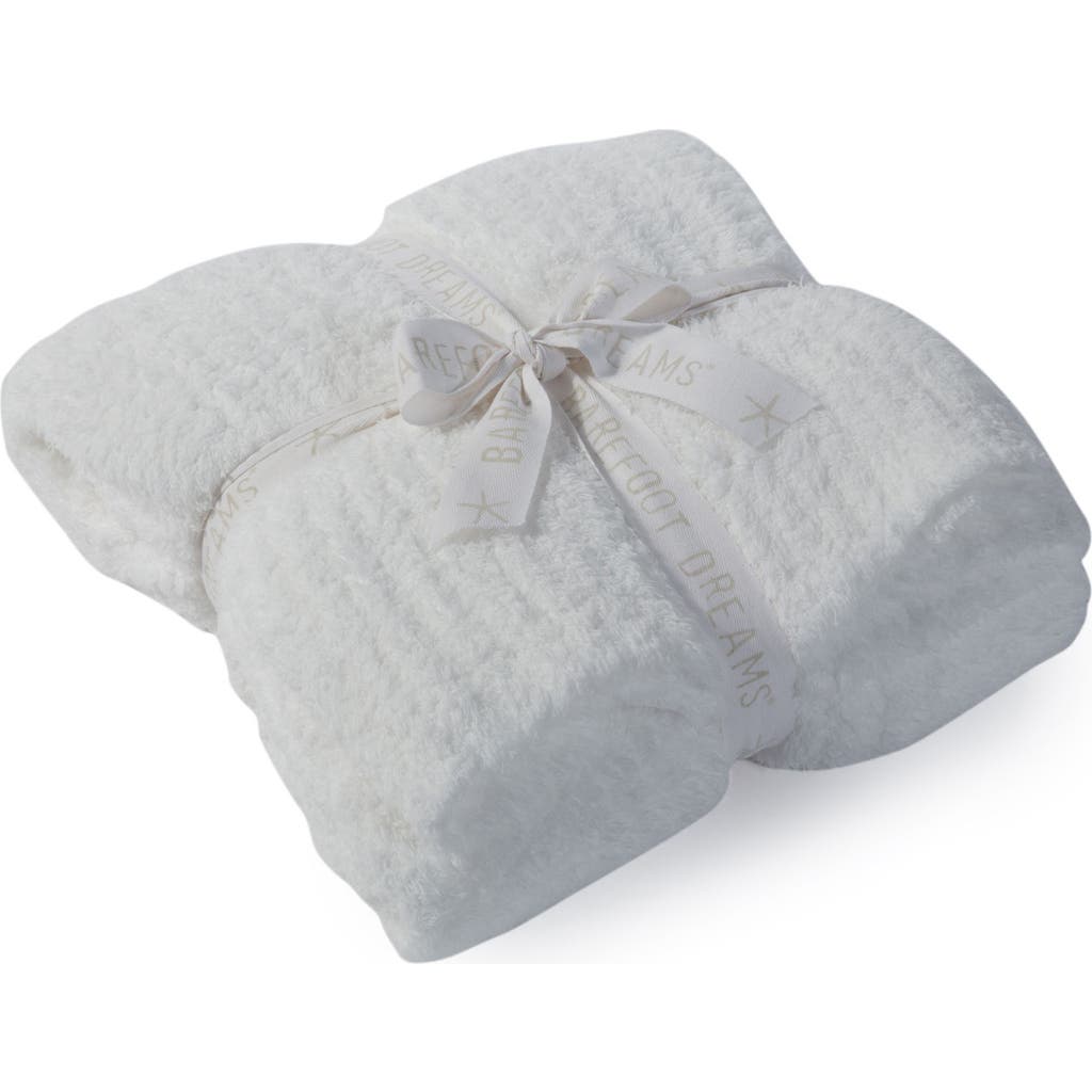 Barefoot Dreams Cozychic Ribbed Throw In White