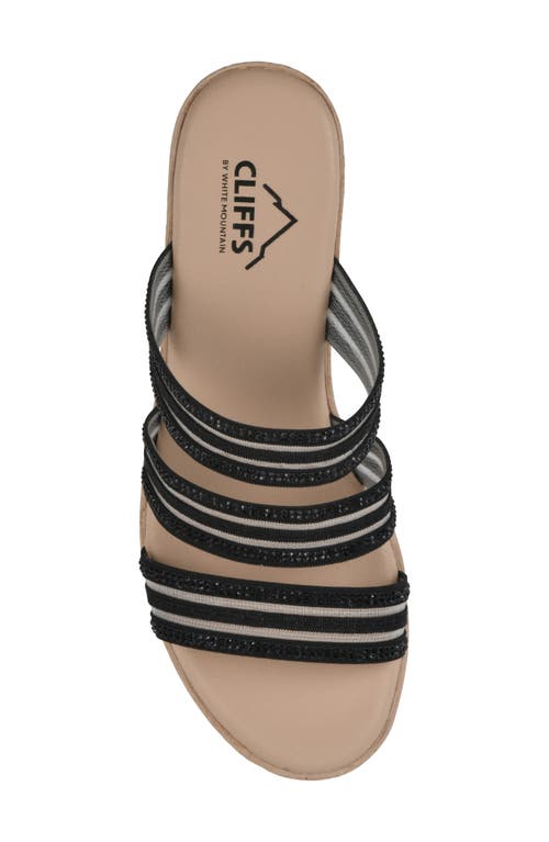 Shop Cliffs By White Mountain Bianna Espadrille Platform Sandal In Black/mesh