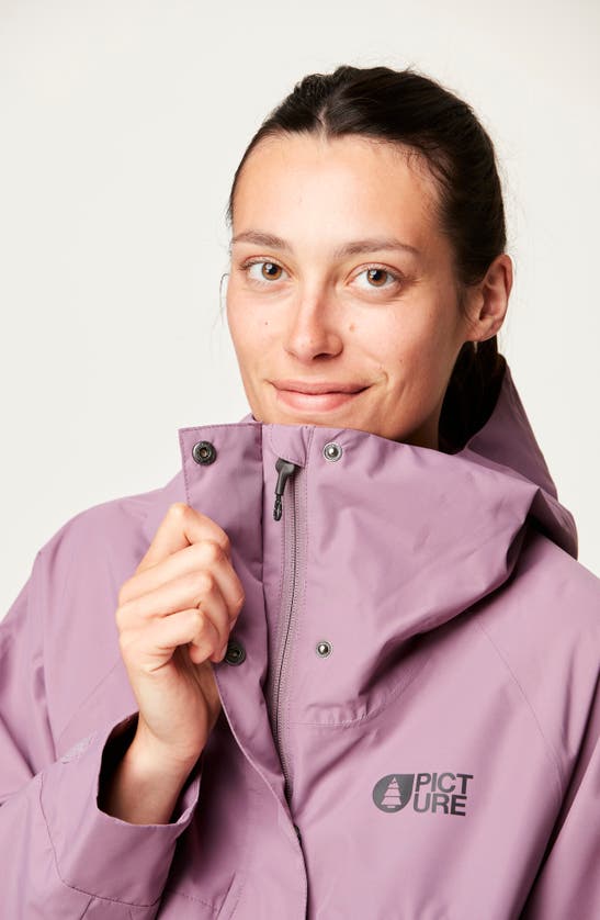 Shop Picture Organic Clothing Cowrie Waterproof Hooded Jacket In Grapeade