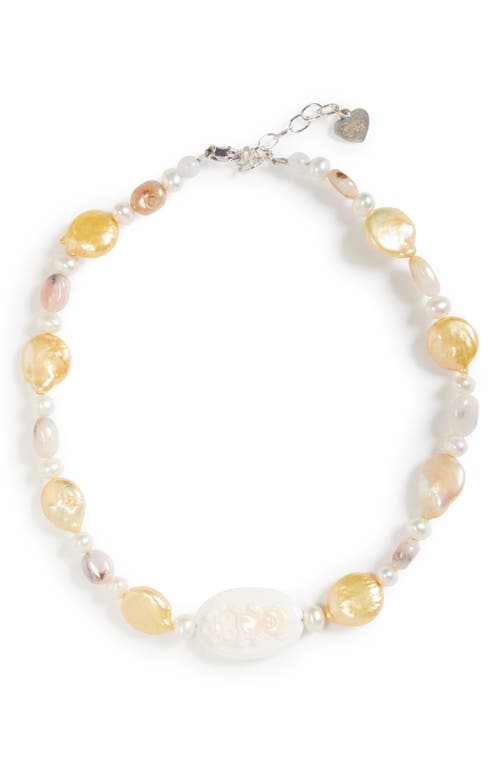 Beepy Bella Chamomile Beaded Necklace in Yellow