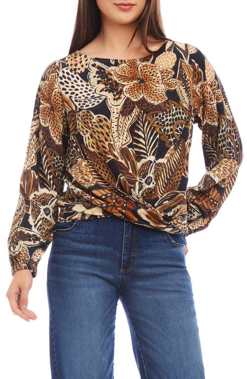 Shop Karen Kane Floral Print Drape Front Top