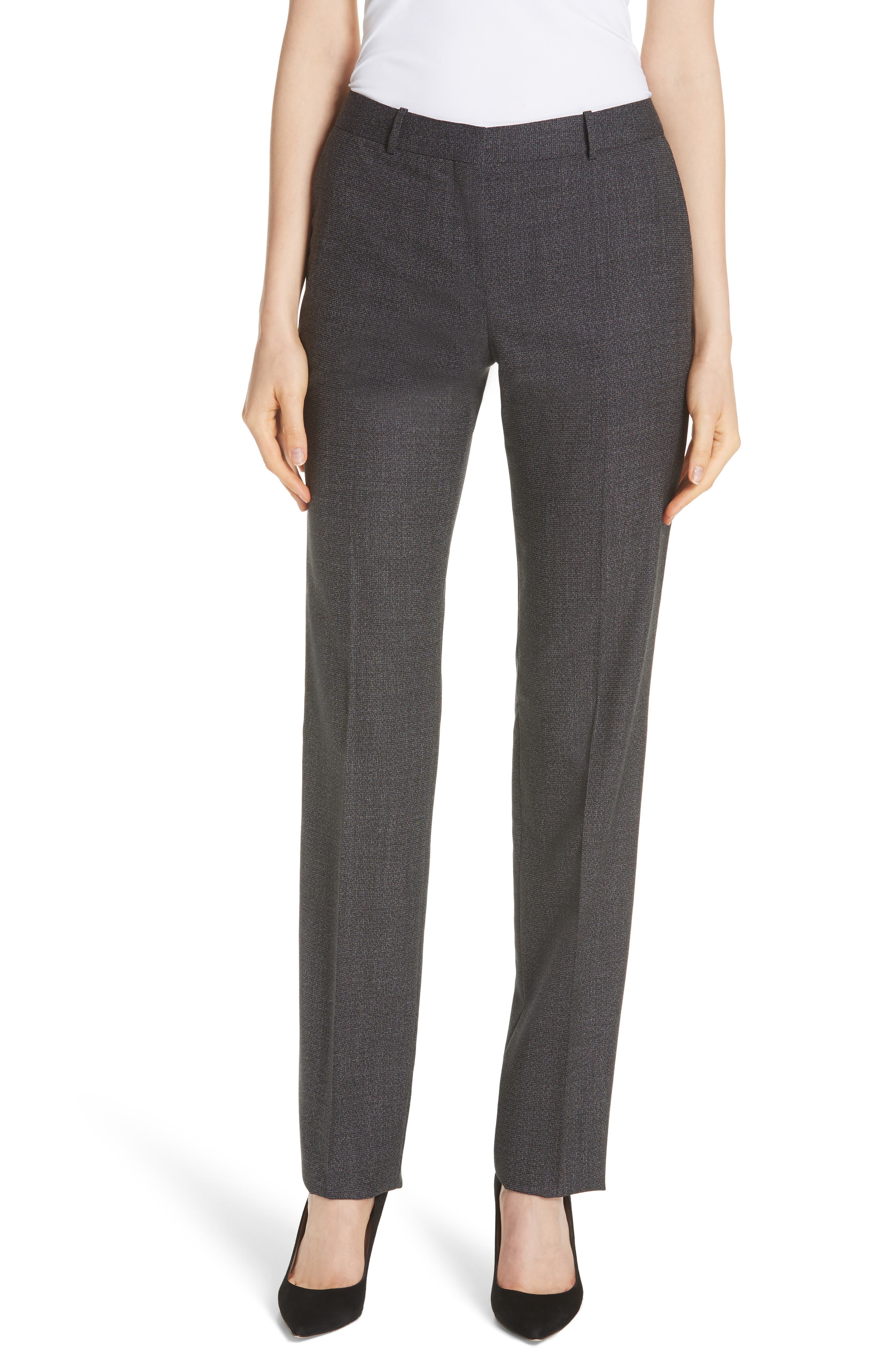 BOSS Tamea Tropical Stretch Wool Trousers | Nordstrom