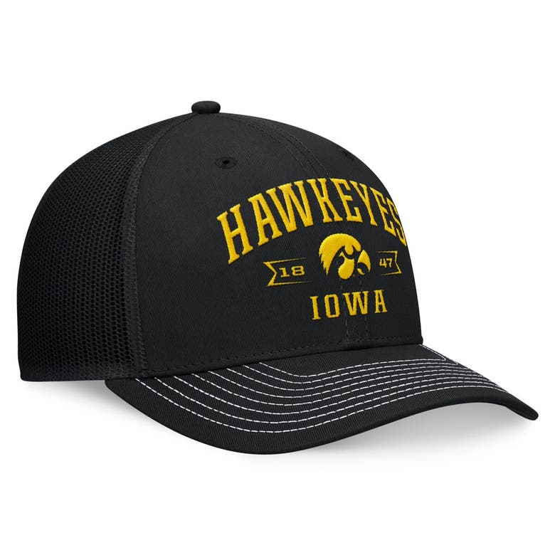 Shop Top Of The World Black Iowa Hawkeyes Carson Trucker Adjustable Hat