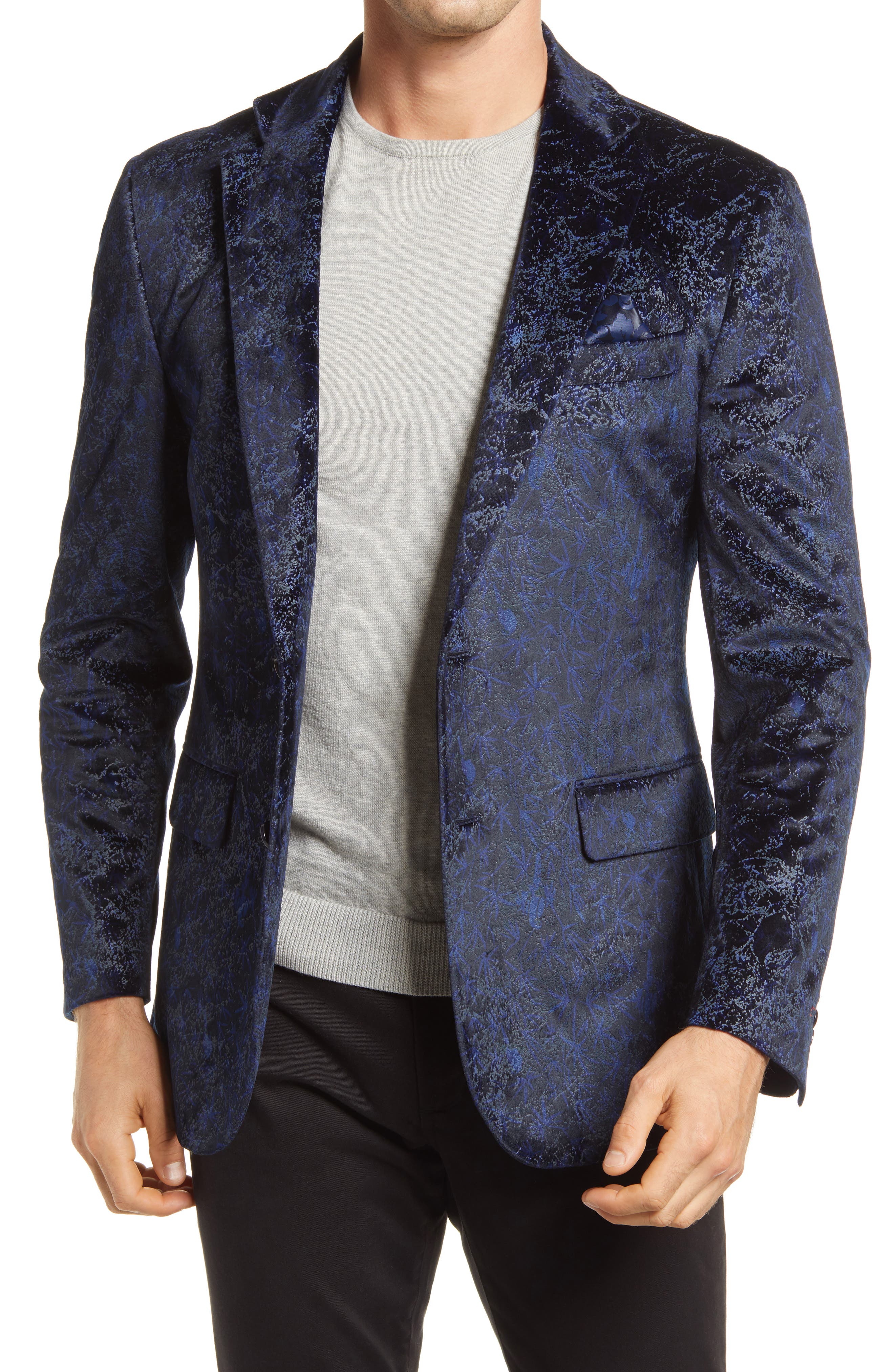blue velvet blazer with jeans