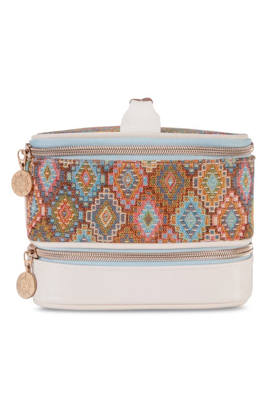 Stephanie Johnson Bodrum Kilim Jenny Train Case In Orange Multi