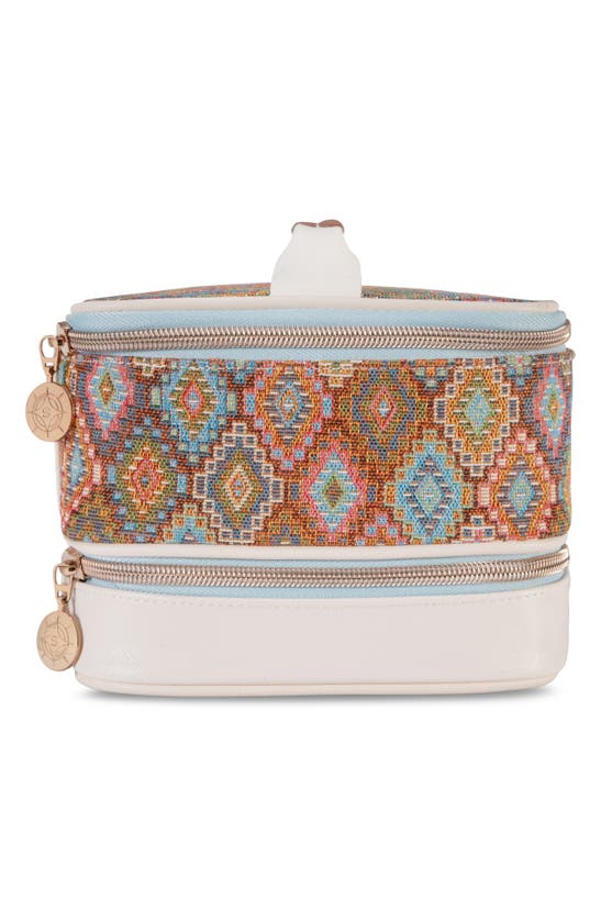 Shop Stephanie Johnson Bodrum Kilim Jenny Train Case In Orange Multi