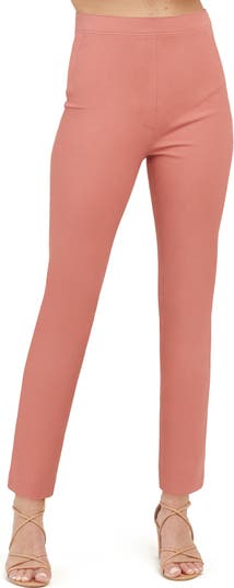 Spanx. On-the-Go Ankle Slim Straight Pant. True Red. XS