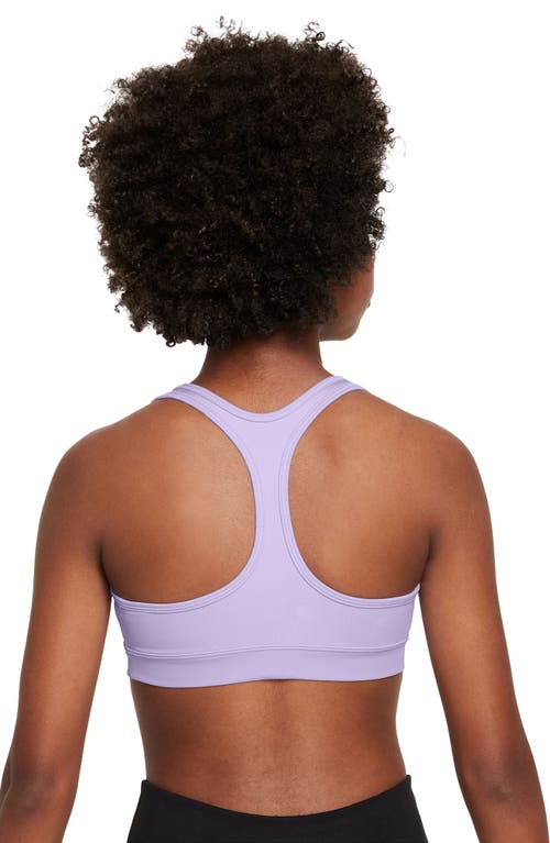 Shop Nike Kids' Dri-fit Racerback Sports Bra In Hydrangeas/white