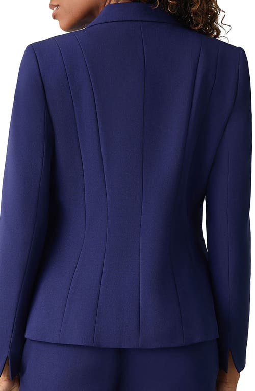 Shop Kasper One-button Blazer In  Navy