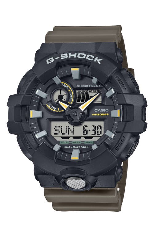 G-shock Ga-710-1a Ana-digi Bracelet Watch, 53.4mm In Green