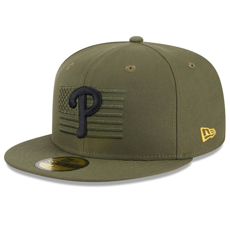 MLB New Era 2023 Armed Forces Day On-Field 59FIFTY Fitted Hat - Green