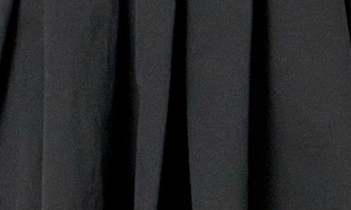 English Factory Mixed Media Bubble Hem Minidress In Black