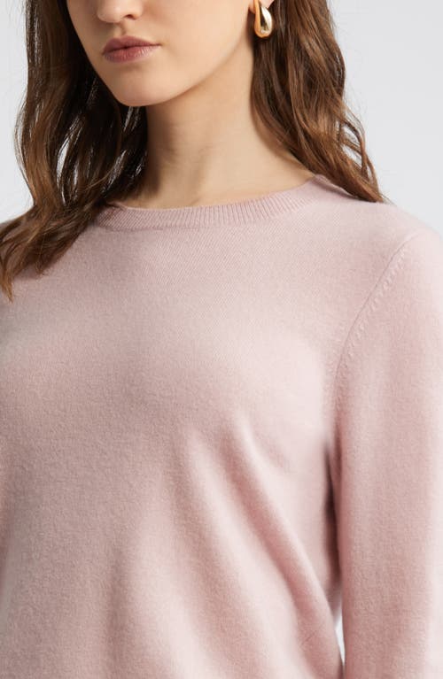 Shop Nordstrom Crewneck Cashmere Sweater In Pink Puff