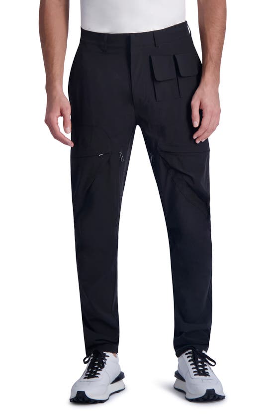 Shop Karl Lagerfeld Slim Cargo Pants In Black