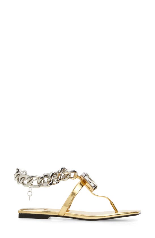 Jeffrey Campbell Ring On It Sandal In Gold Silver Combo