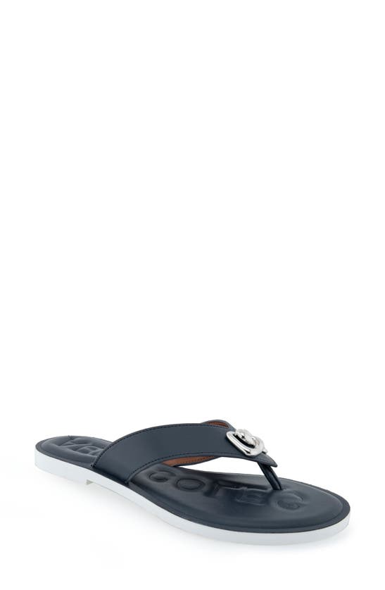 Shop Aerosoles Galen Flip Flop In Navy Pu