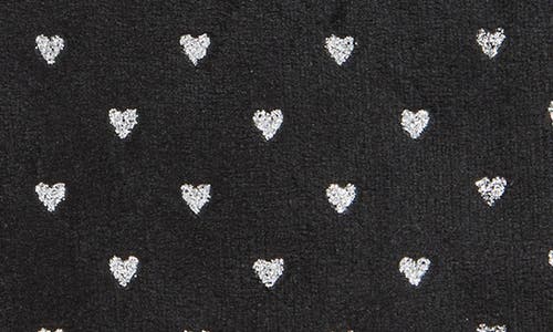Capelli New York Kids' Velvet Glitter Heart Bag In Black Combo