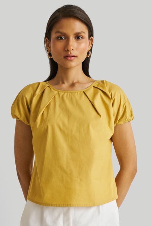 Shop Reistor Balloon Sleeve Top In Tuscan Sun