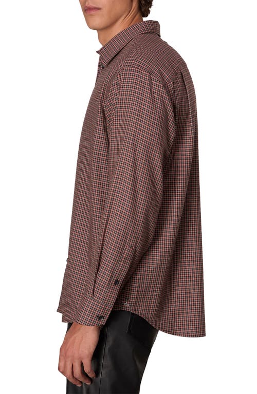 Shop Rag & Bone Matthew Cotton Blend Flannel Button-up Shirt In Brwplaid