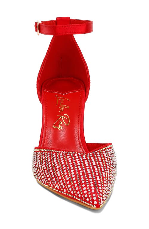 Shop London Rag Wanda Ankle Strap Pump In Red