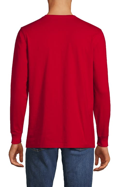 Shop Lands' End Super-t Long Sleeve T-shirt In Rich Red