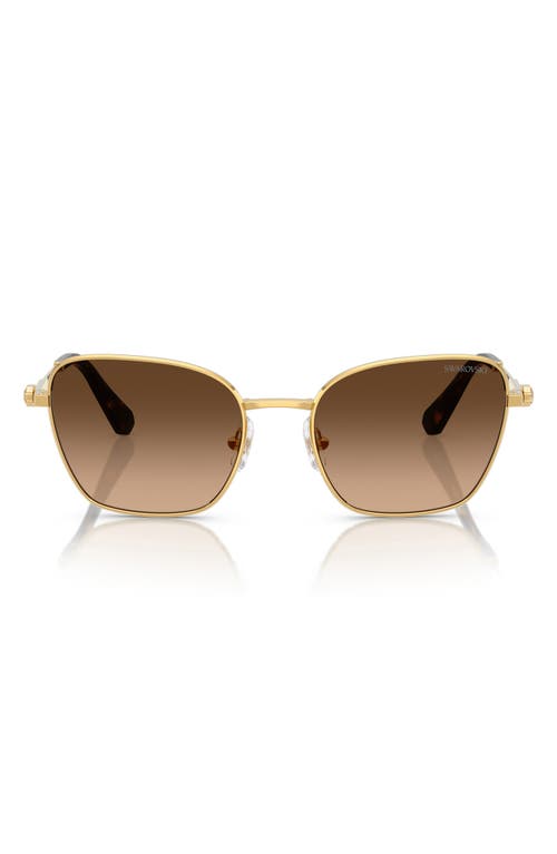 Swarovski 55mm Gradient Pilot Sunglasses In Gold/brown