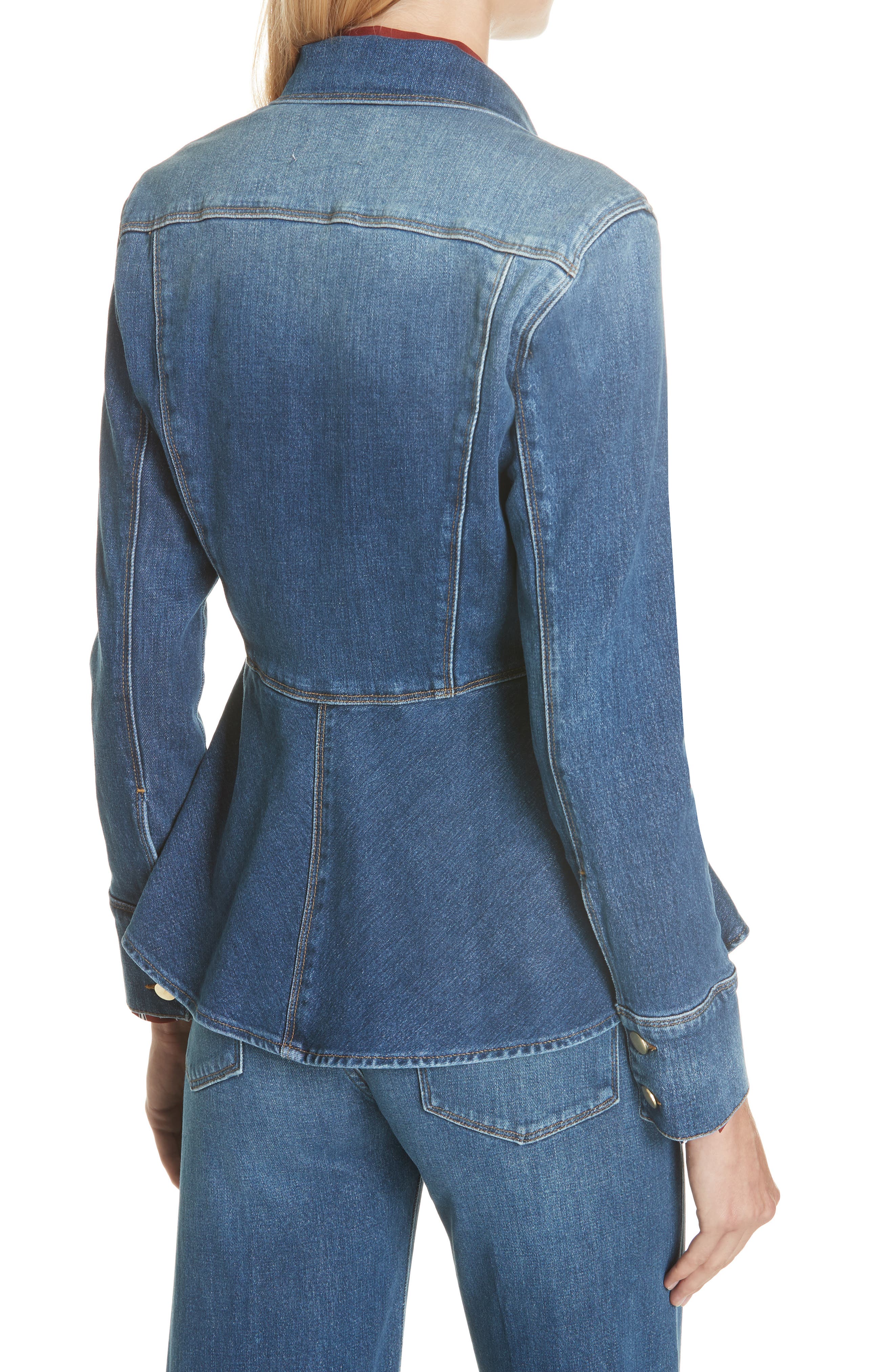 frame flounce denim jacket