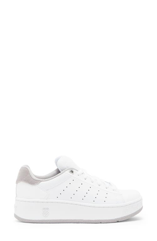 Shop K-swiss Classic Pf Platform Sneaker In White/raindrops