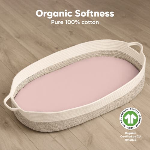 Keababies 2-pack Soothe Fitted Bassinet Sheets In Rose