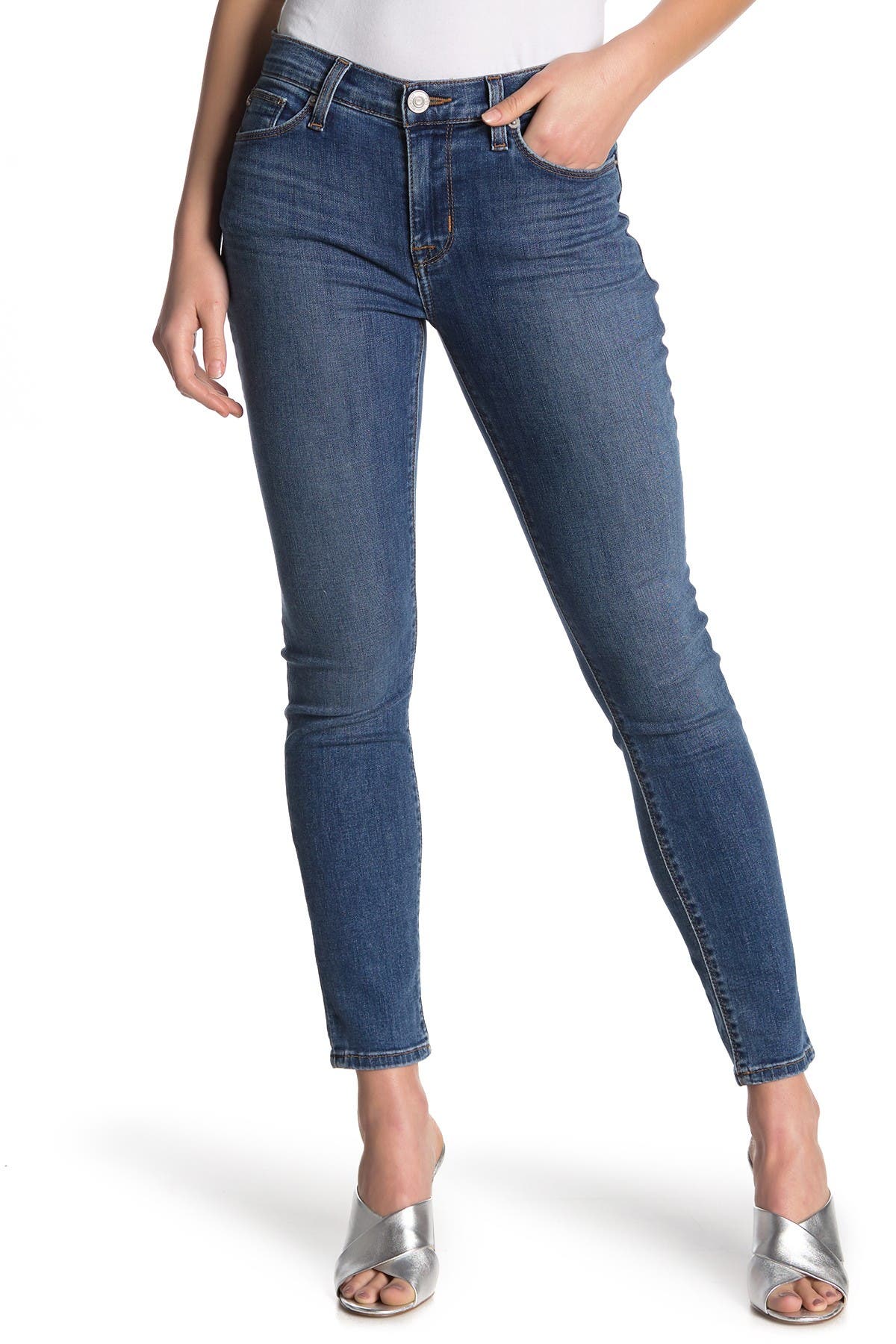 mid rise super skinny ankle jeans