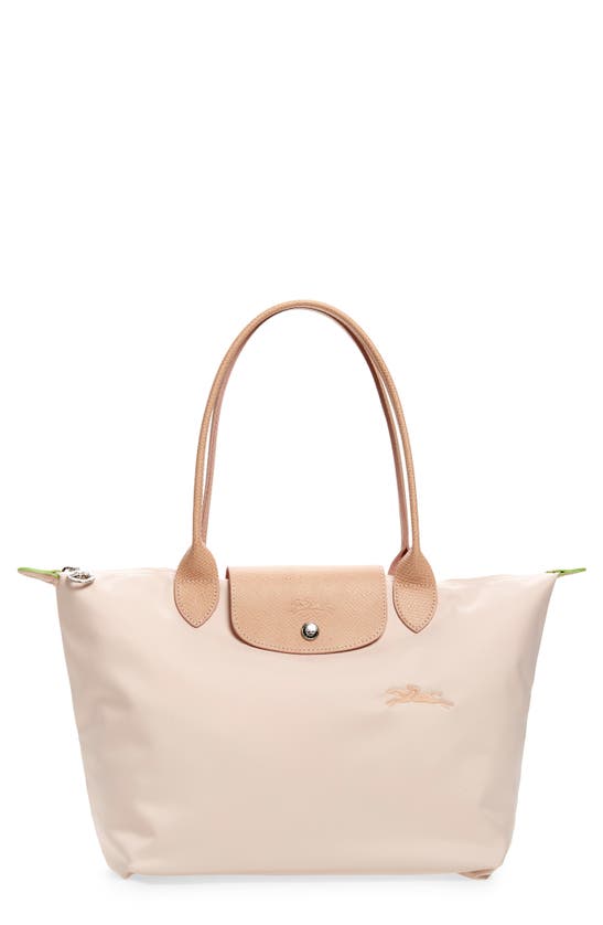 Longchamp Le Pliage Green Recycled Canvas Small Shoulder Tote Bag In Flowers