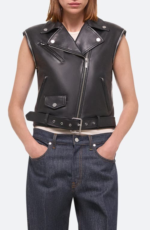 Shop Helmut Lang Astro Convertible Leather Moto Jacket In Black