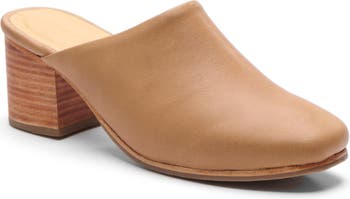 Nisolo Sustainable Women's All-Day Heeled Mule Almond, Size 5
