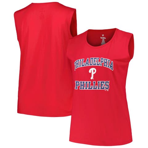 Profile Women's Red Philadelphia Phillies Plus Size Americana V-Neck T-shirt