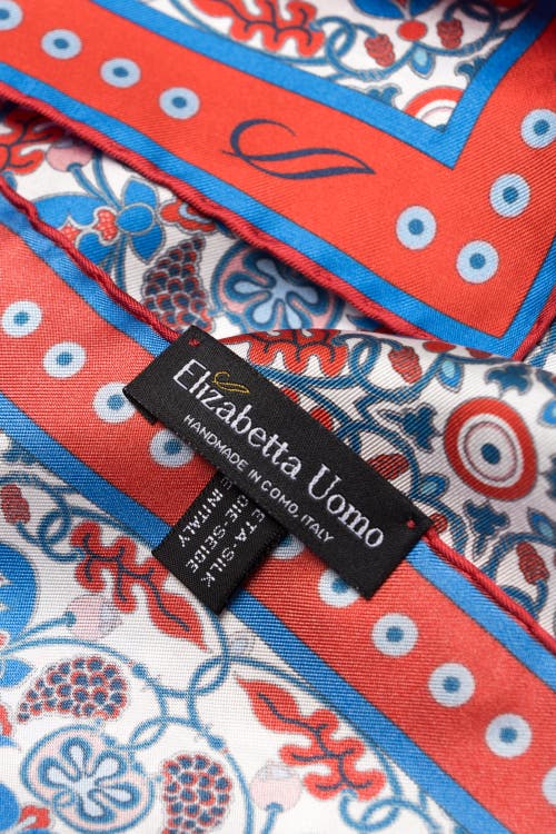 Elizabetta Barbaresco - Hand Rolled Silk Neckerchief In Red