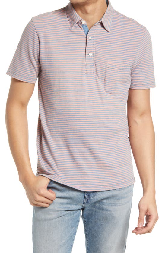 Faherty Cotton Polo In Salt Wash Pink