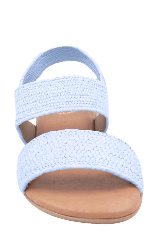 Shop Andre Assous Nigella Featherweight Woven Slingback Sandal In Sky Blue
