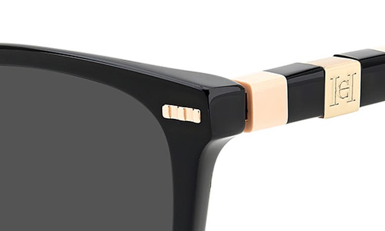Shop Carolina Herrera 57mm Cat Eye Sunglasses In Black/ Grey