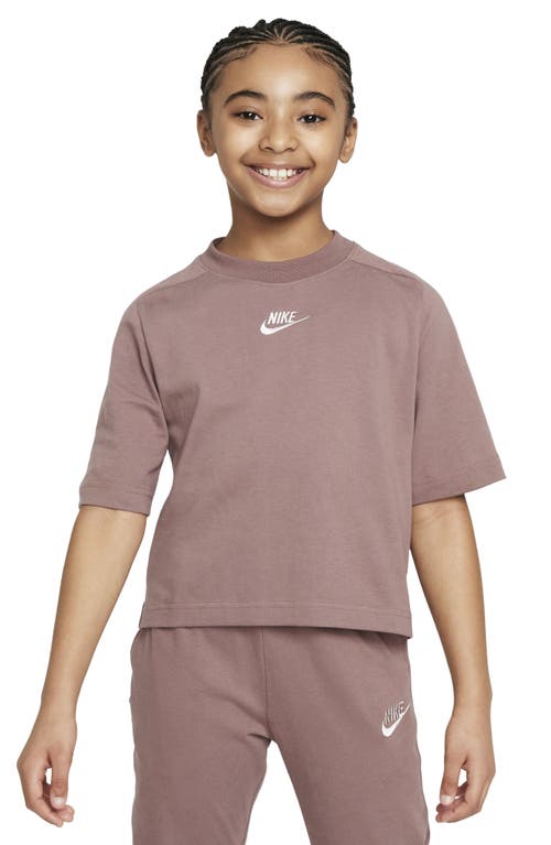 Nike Kids' Sportswear Cotton Crop T-shirt In Pink