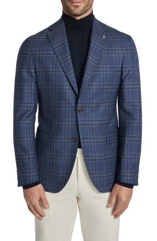 Men's Wool Coat, Wesley Blue Plaid