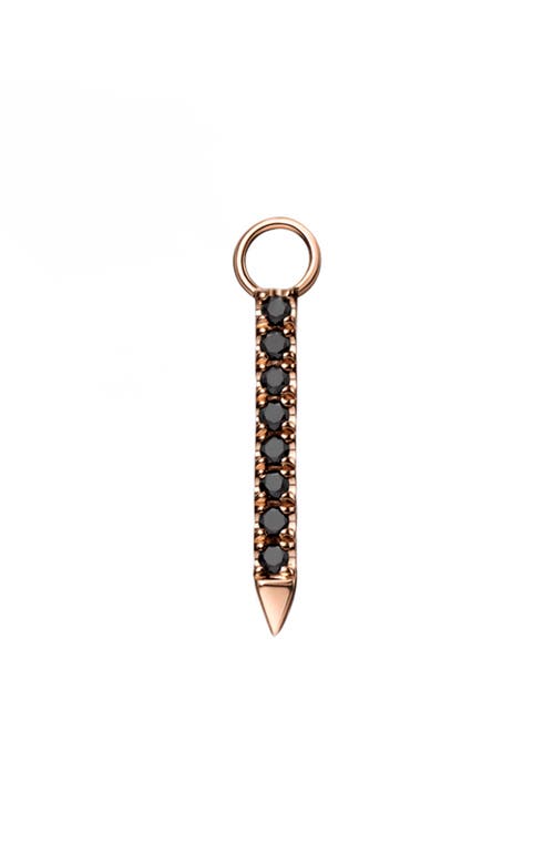 Reversible Linear Diamond Charm in Rose Gold