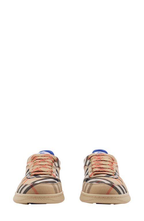 Burberry Women Embroidered Canvas Terrance Sneakers In Sand