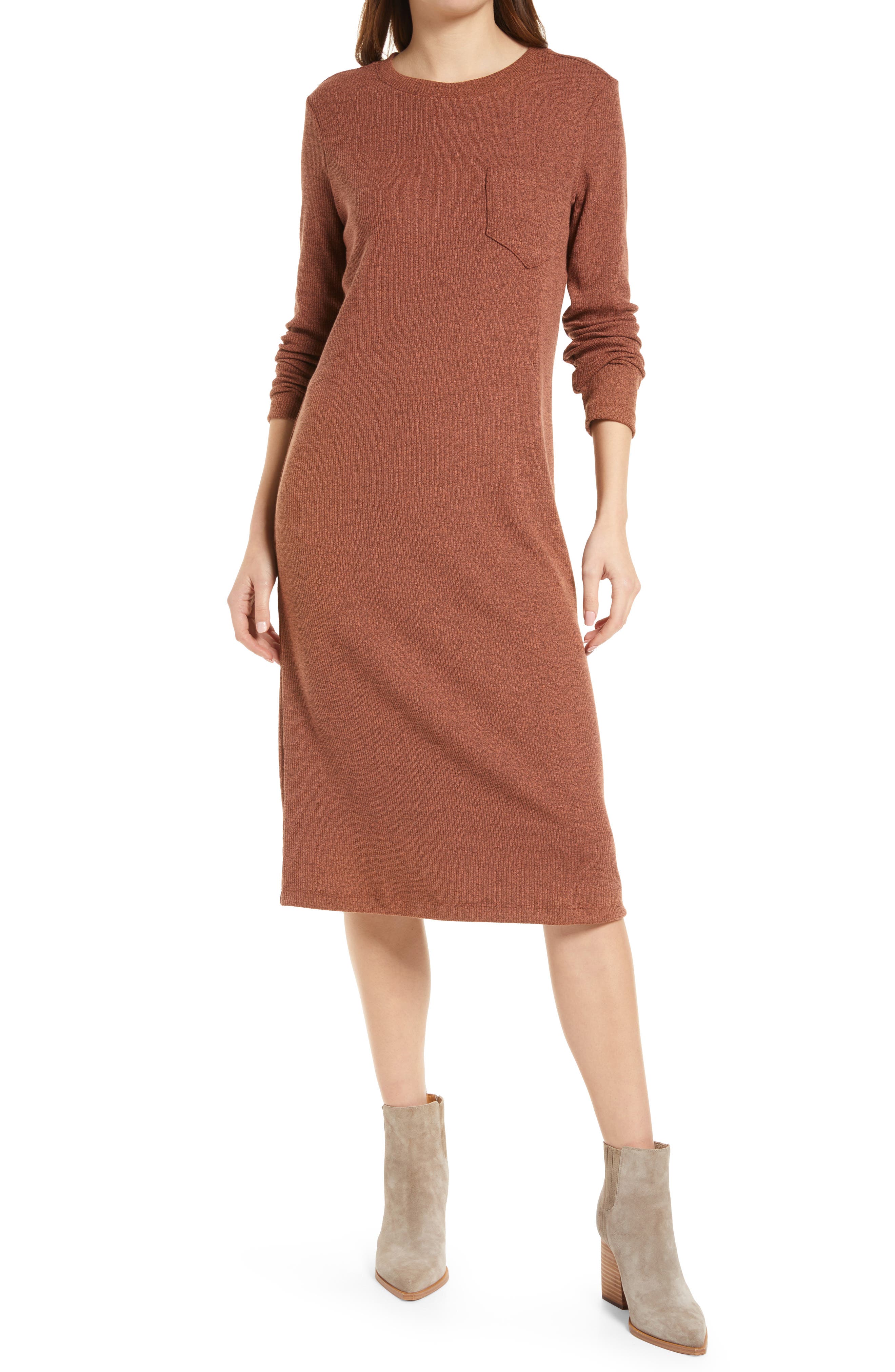 madewell tie cuff sweater dress