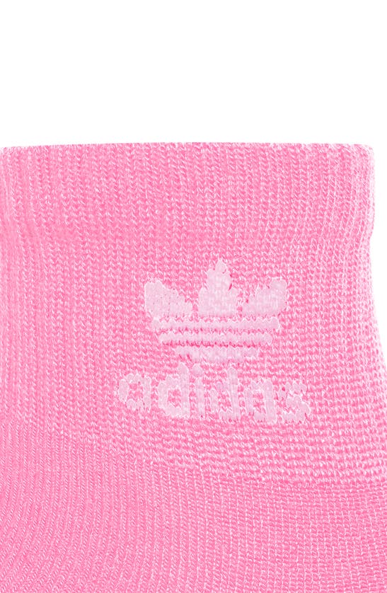 Shop Adidas Originals Kids' Assorted 6-pack Originals Quarter Crew Socks In Pink/ Royal Blue/ Scarlet