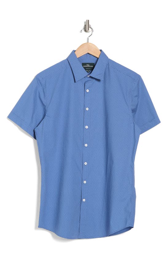 Shop Rodd & Gunn Whitfield Short Sleeve Cotton Button-up Shirt In Blue