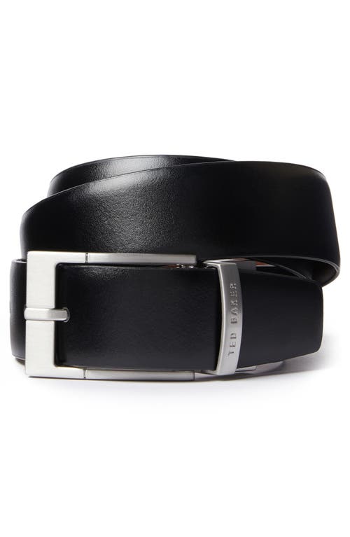 Shop Ted Baker London Reversible Leather Belt In Black/dark Brown