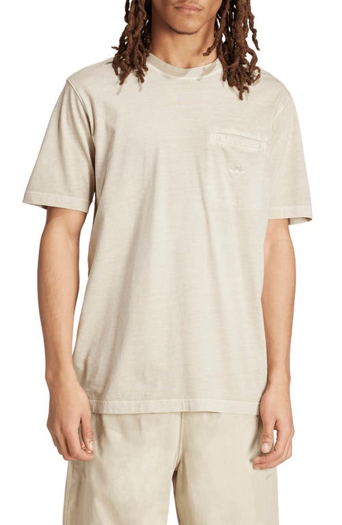 Trefoil Essential Pocket T-Shirt in Putty Grey
